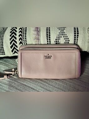 Kate Spade Patterson Drive Anita Wallet, Pebbled Leather, Warmbeige 272 VGC Good